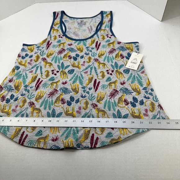 Secret Treasures Women's Size Large 12-14 Sleep Tank Top Leopard Leaves New - Picture 8 of 10